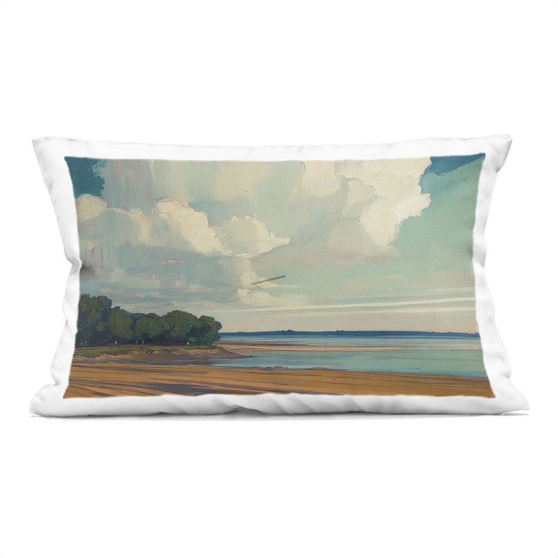 Coussin décoratif abstrait Abstract Wippling Waves, design par Lera