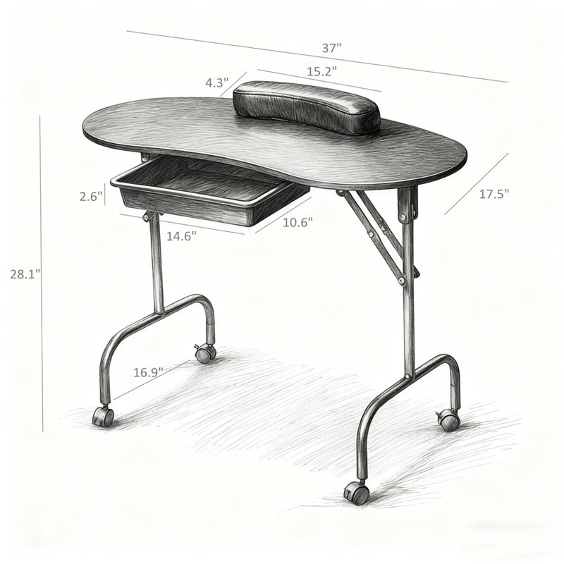 Bureau à clou pliable