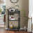 Bar Cart with 3-Tier Mirrored Shelf-1261891826