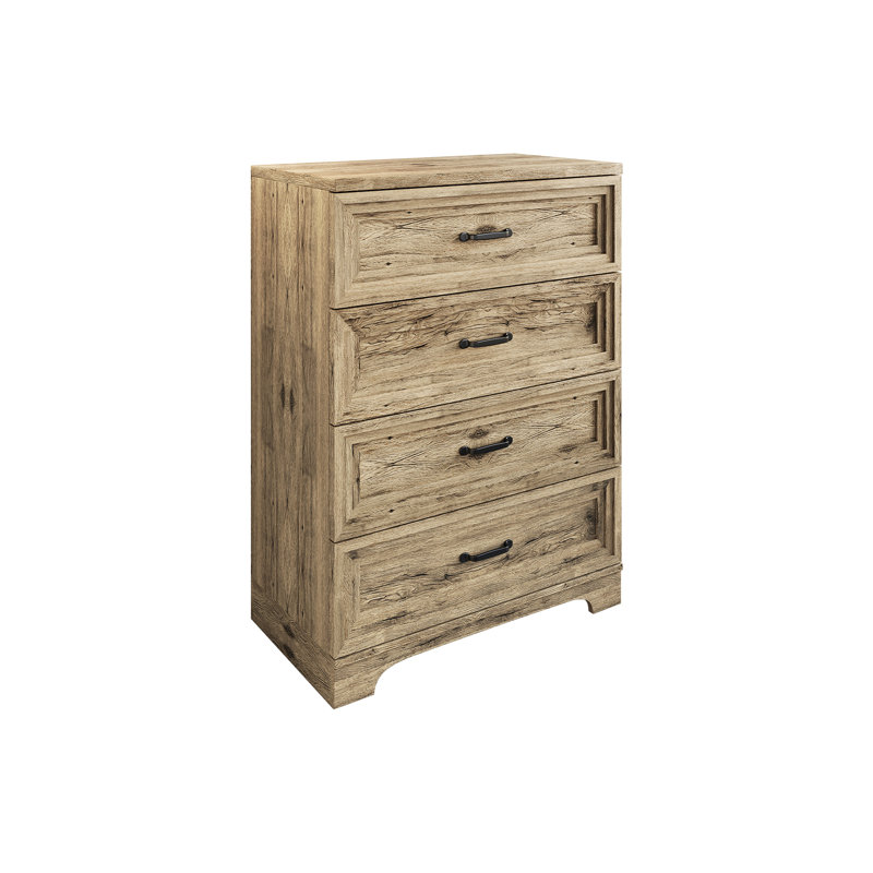Commode 4 tiroirs, Chêne clair