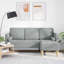 Ensemble de canapé vidaXL avec coussin en polyester gris clair-233853676