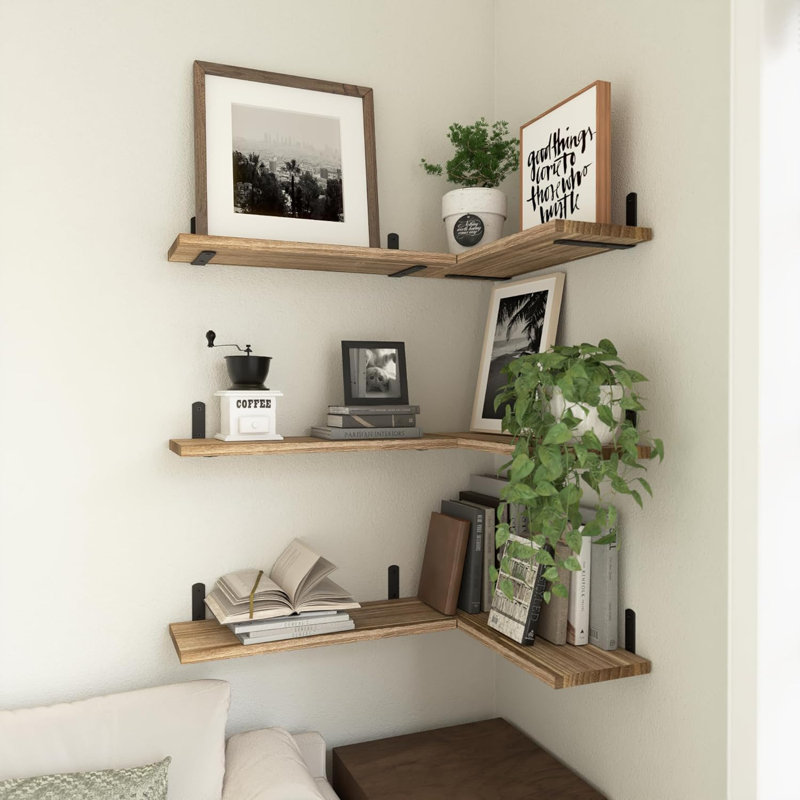 Ensemble de 6 tablettes en bois