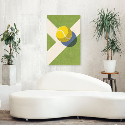 «Tennis Court Corner», impression d'art moderne abstrait rétro
