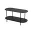 Table basse industrielle, métal noir uni, 39,4 x 17,7 x 20,1 pouces | Fabrication 100% durable en métal, conception de fantaisie moderne | Parfait pour le salon et les espaces contemporains, robuste et élégant-972366051