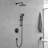 10 Inch Wall Mounted Shower System With Handheld Shower 2 Handle Shower Faucet Set High Pressure Shower Trim Kit With Slide Bar-113861814