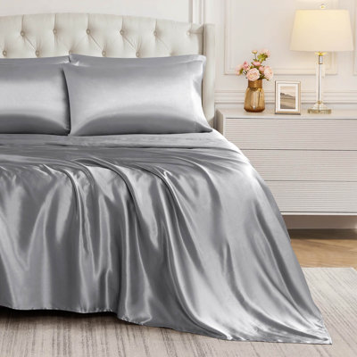 BCBG Ensembles de draps en satin avec taies d'oreiller supplémentaires