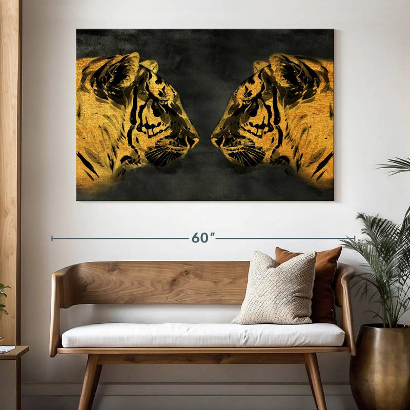 Golden Tigers, H 34 po x l 51 po