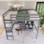 Lit mezzanine double en bois avec bureau, tablettes de rangement et tiroirs-1095016102
