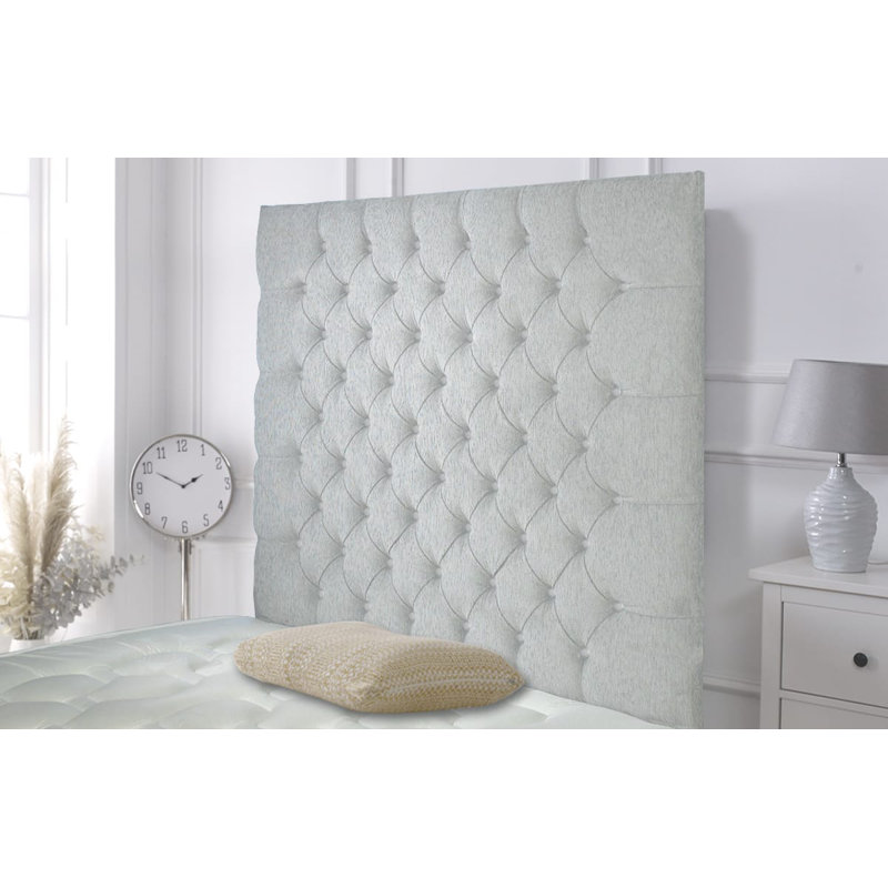 Shaw Upholstered Headboard, Small Double (4'), Light Grey