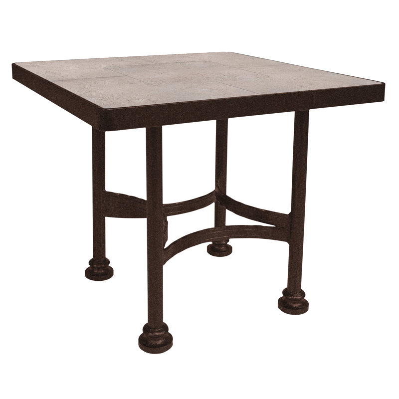 Classico Outdoor Square Side Table, Summit Gray, Copper Creek