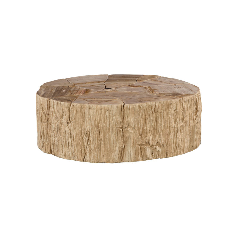 Table basse Converge Petrified, brute, crème