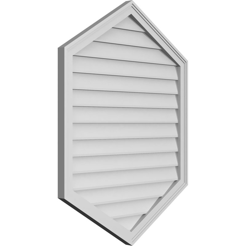 Ventilé vertical à pignon vertical 7/12 po, H 42 po x l 32 po x P 1,5 po