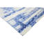 Tapis de couloir ivoire / bleu en laine noué à la main 2 pi x 6 pi Runner