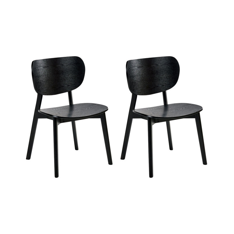 42cm H Solid Wood Side Chair, Black