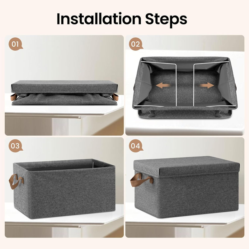 17 Stories Wool / Felt Decorative Bin, 20 L