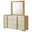 Commode 6 tiroirs avec miroir Naturel