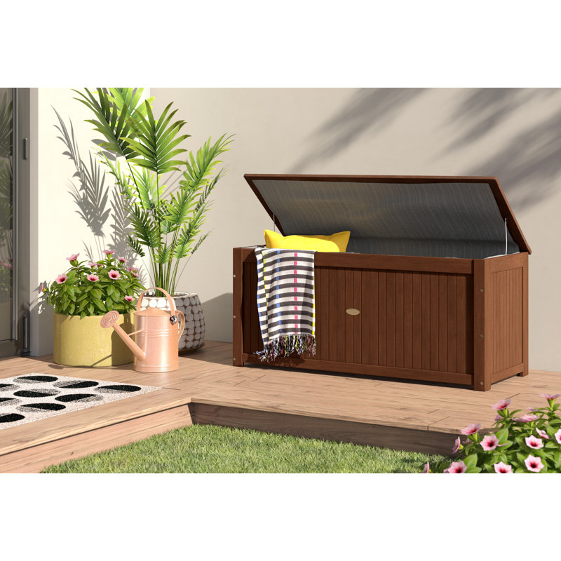 WFX Utility 133cm W Deck Box in Brown/Acacia Wood