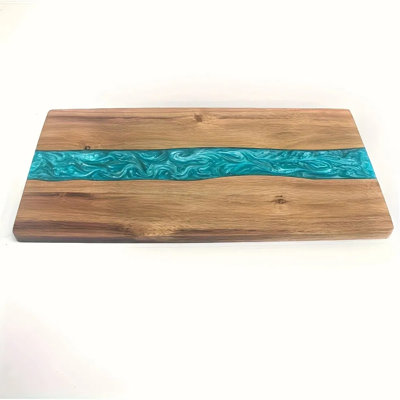 1 planche à découper en résine de rivière - 1 pièce pour charcuterie et charcuterie