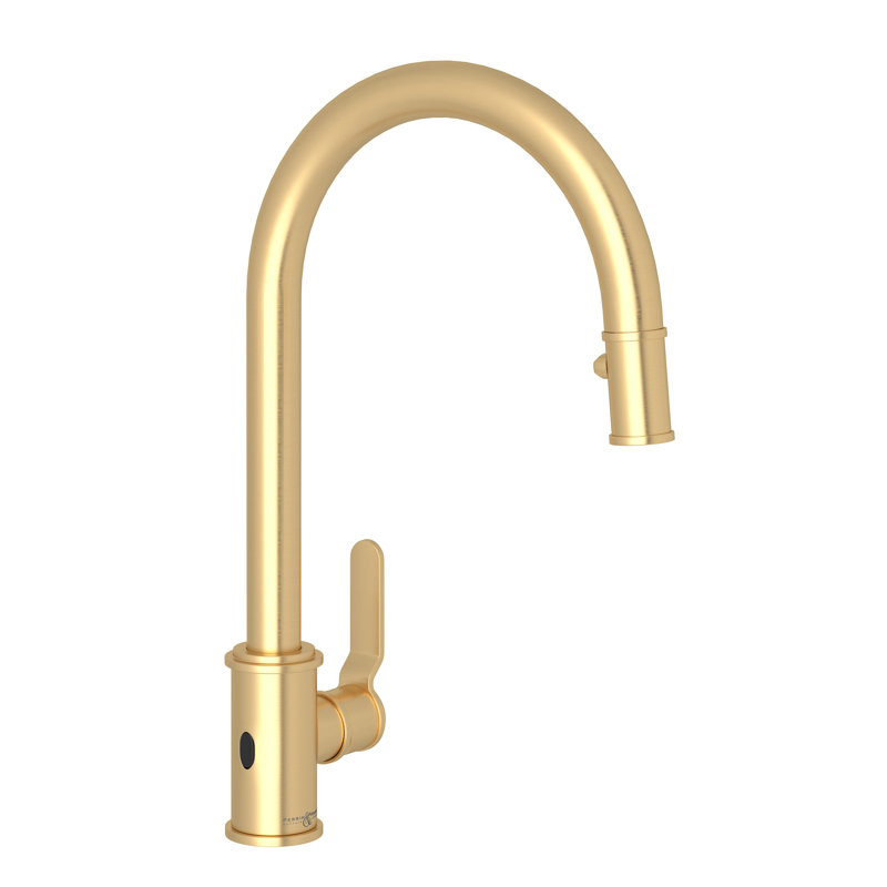Armstrong Pull-Down Touchless Kitchen Faucet, Satin English Gold