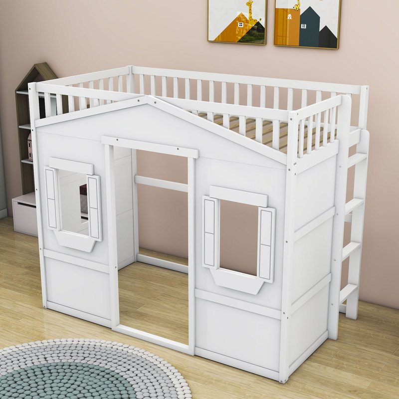Lit mezzanine simple Geovonni par Harriet Bee, Blanc