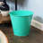 Mittler 4.1-Gallon Round Galvanized Steel Buckets w/ Hexagon Pattern - Teal-2008377681