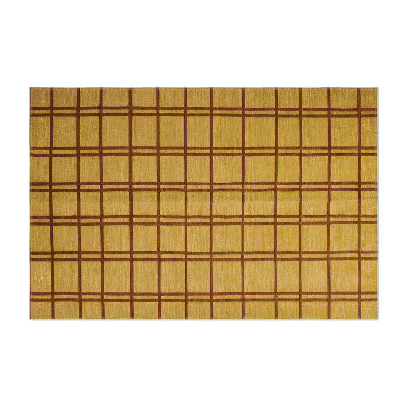 Tapis brun intérieur et extérieur Trellis, Rectangle 5 pi x 7 pi