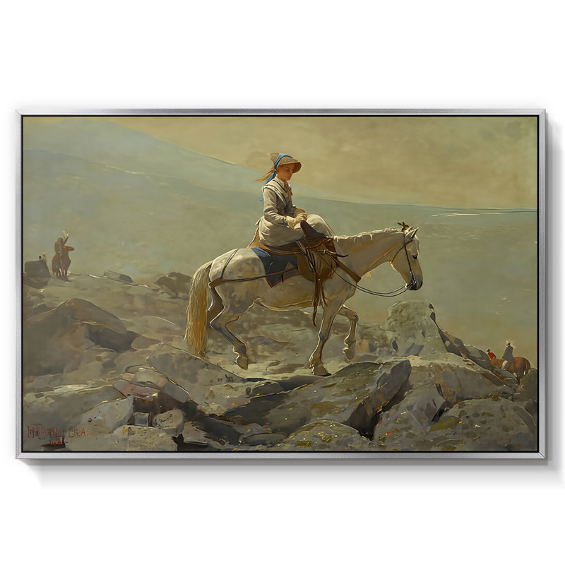 The Bridle Path, White Mountains, 1868 - Winslow Homer, toile tendue avec châssis, 26 x 40, Naturel