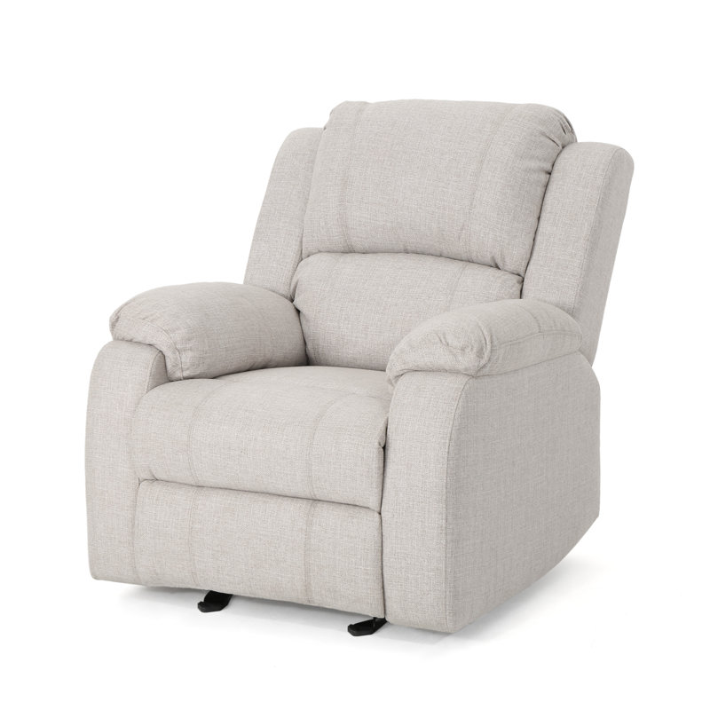 Fauteuil inclinable manuel oscillant standard Amere de 34,5 po de largeur, Microfibre/microsuède beige