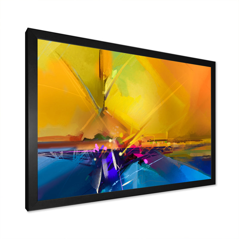 Impression sur toile Modern Ocean Waves Impression II - Floater, Cadre noir, H 8 po x l 12 po x P 1 po