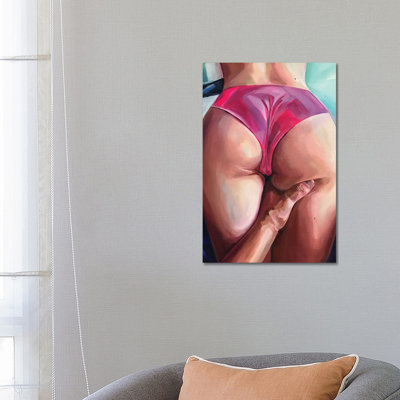 Man's Pink Happiness by Sasha Robinson - Painting on Canvas