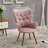 Contemporary Silky Velvet Tufted Button Back Accent Basic Accent Chair-1187352556
