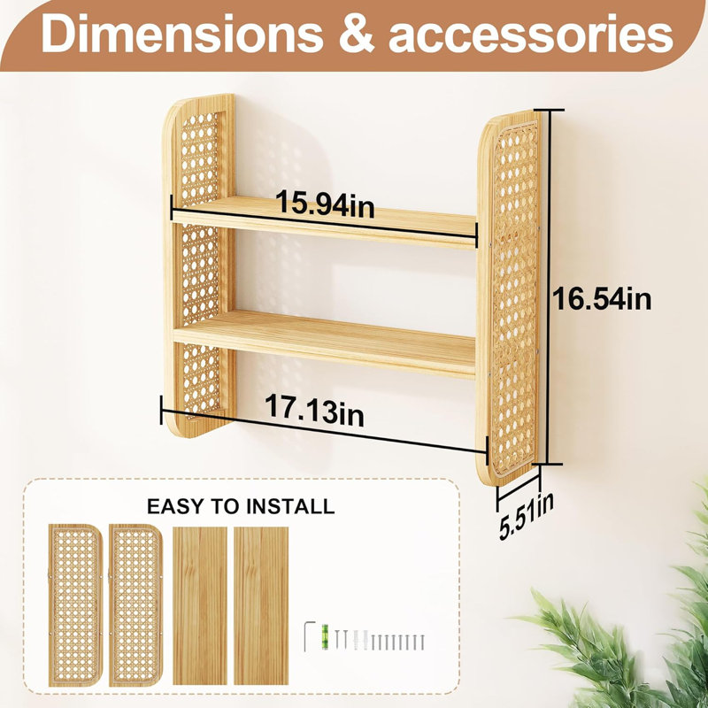Natural Rattan Wall Frame