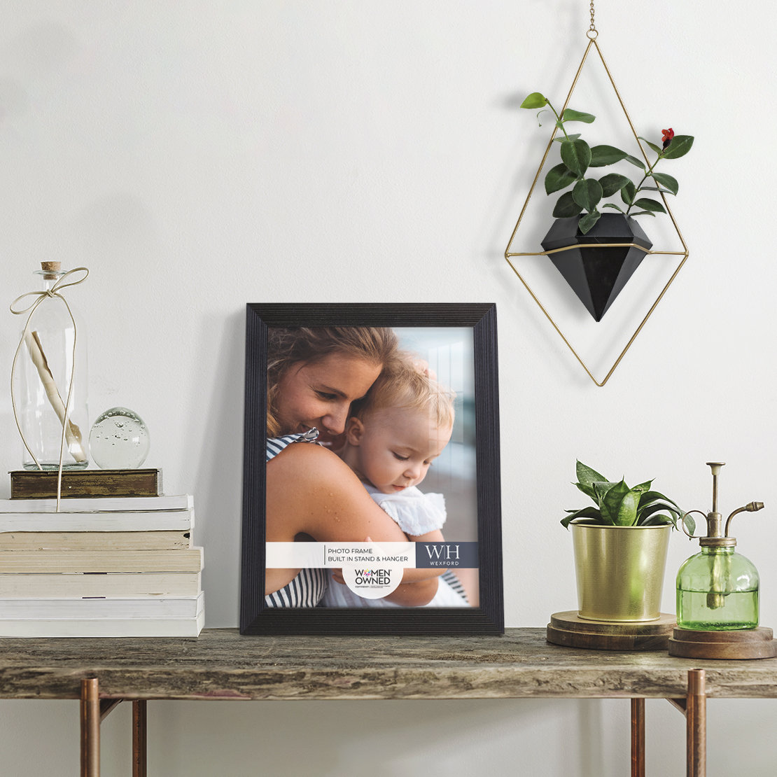 Ailise Gallery Wall Frame Set, Classic Metal Picture Frames for Wall or Tabletop Display (Set of 6) Latitude Run Color: Black, Picture Size: 11 x 14