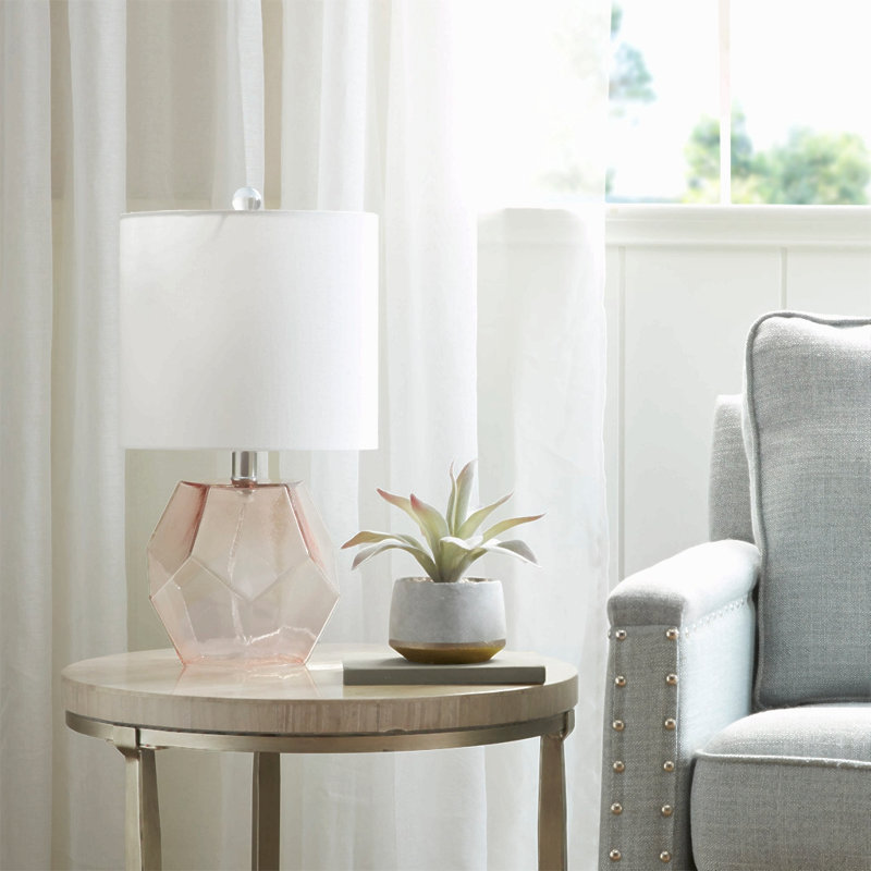 Lampe de table géométrique en verre