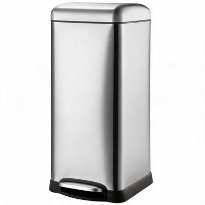8 Gal / 30L Stainless Steel Kitchen Trash Can, Silver