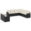 Ensemble de canapé de jardin en rotin PE noir 9 pièces Vidaxl