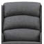 Chaise berçante grise avec accoudoirs évasés