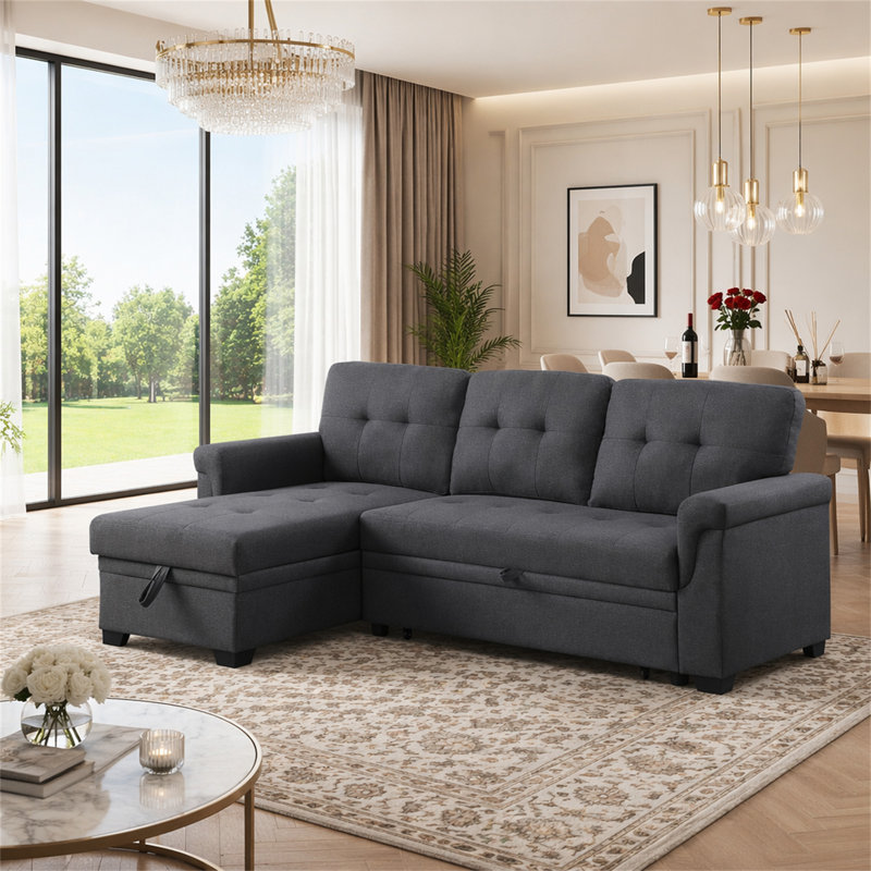 Convertible Storage L - Shaped Sofa