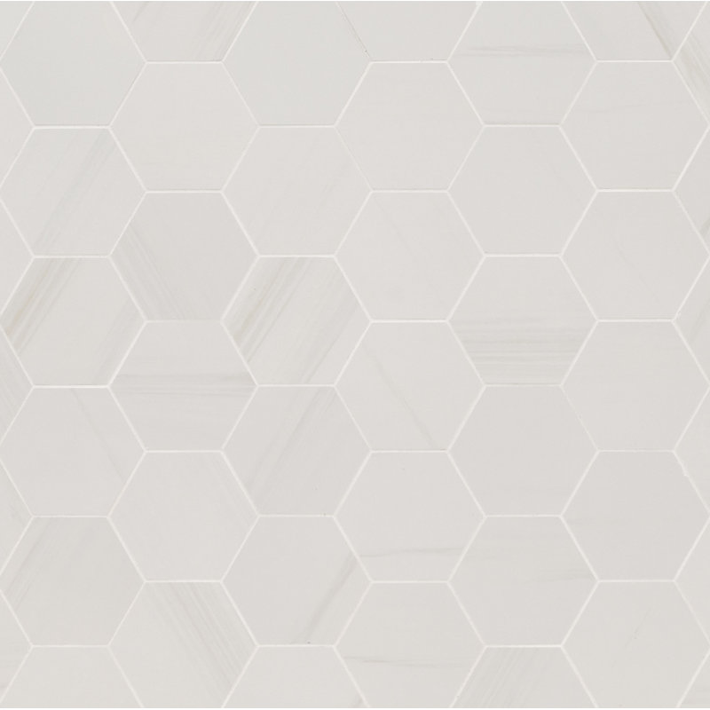 Ardena 12 in. x 12 in. Matte Porcelain Hexagon Stone Look Floor and Wall Tile, Pallora