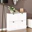 Armoire de rangement pour chaussures - 4 tiroirs rabattables au design moderne blanc pour l'entrée et la ventilation