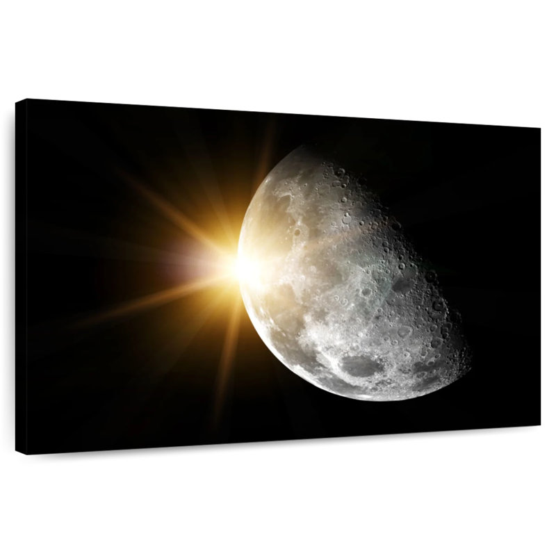 Soleil Oberle derrière la lune, H 16 po x l 24 po