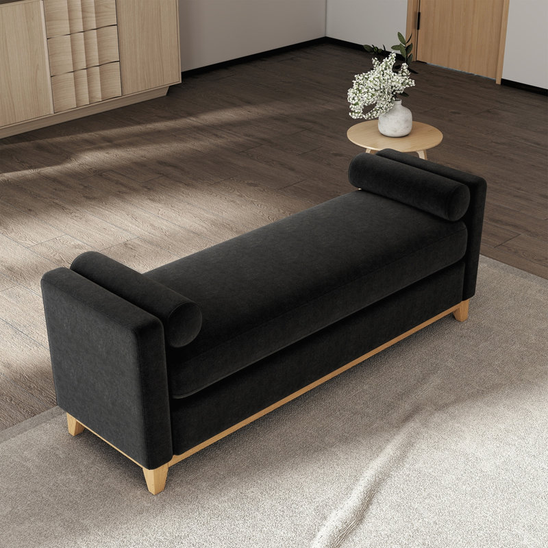 Banc Modern Farmhouse, Naturel, Noir