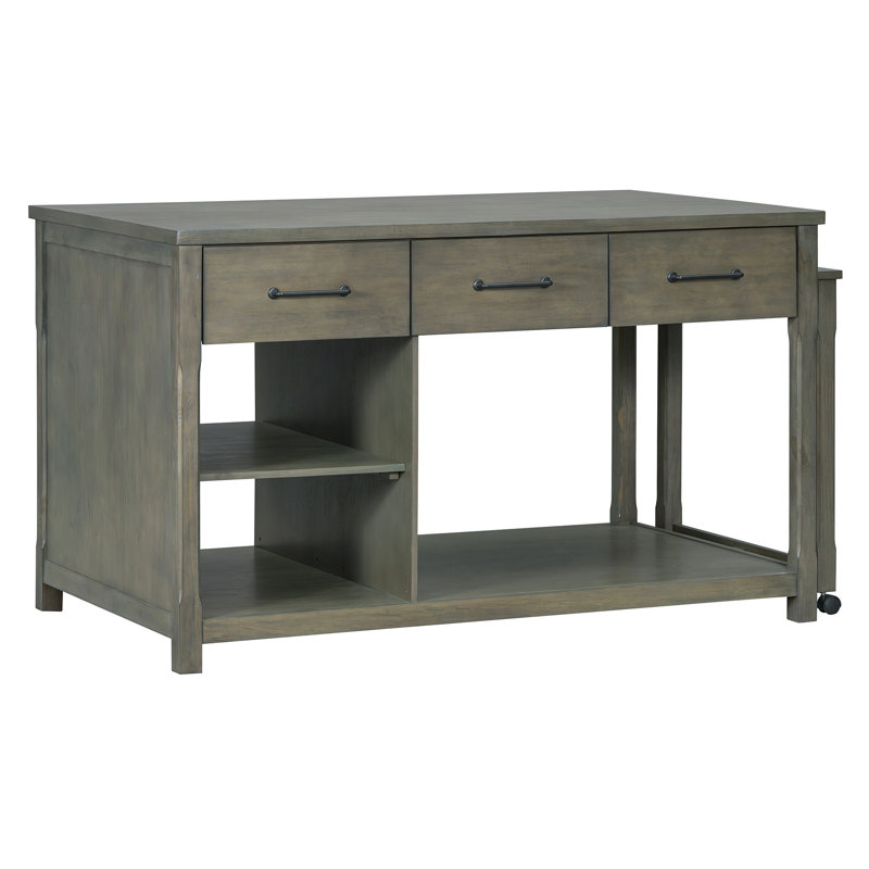 Faye Multi-Functional Kitchen Cart With Built-In Power Outlets