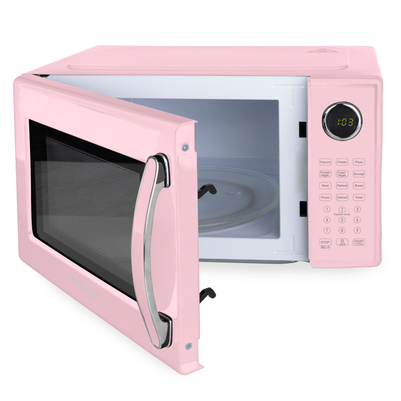 Rétro 1,1 pi³ Four à micro-ondes de comptoir, rose, Rose