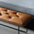 Minimalist retro bed end stool Long stool Leather Match Upholstered Bench