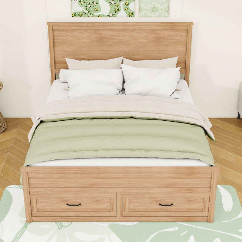 Lark Manor™ Queen Wood Platform Bed Frame with 6 Drawers - Wayfair Canada