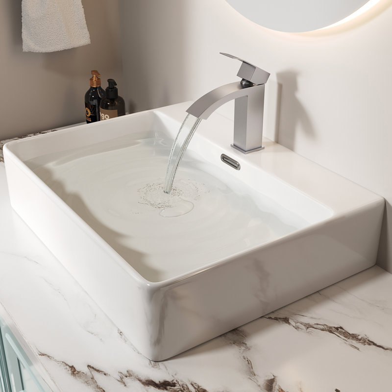Jesse 6.68" CUPC Certified Single Handle Bathroom Sink Faucet, Brushed Nickel