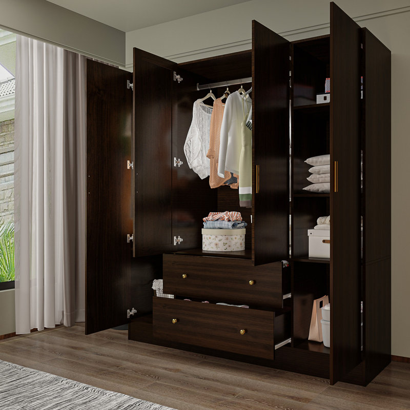 Armoire 4 portes, Brun