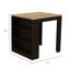 Table pour îlot de cuisine, deux pieds, trois tablettes latérales-1877956490