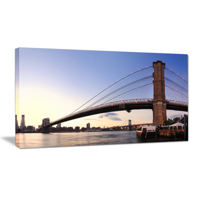 Brooklyn Bridge in New York City Cityscape, reproduction de photo sur toile tendue